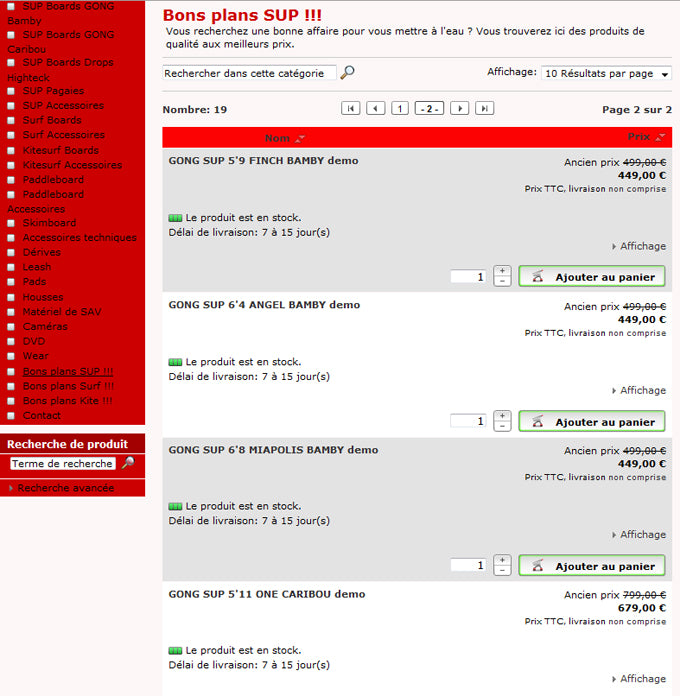 SHOP : bons plans SUP 2011 disponibles en ligne !!!