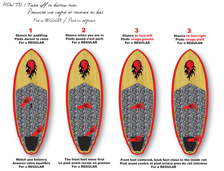HOW TO : the stance take off to bottom turn !!!