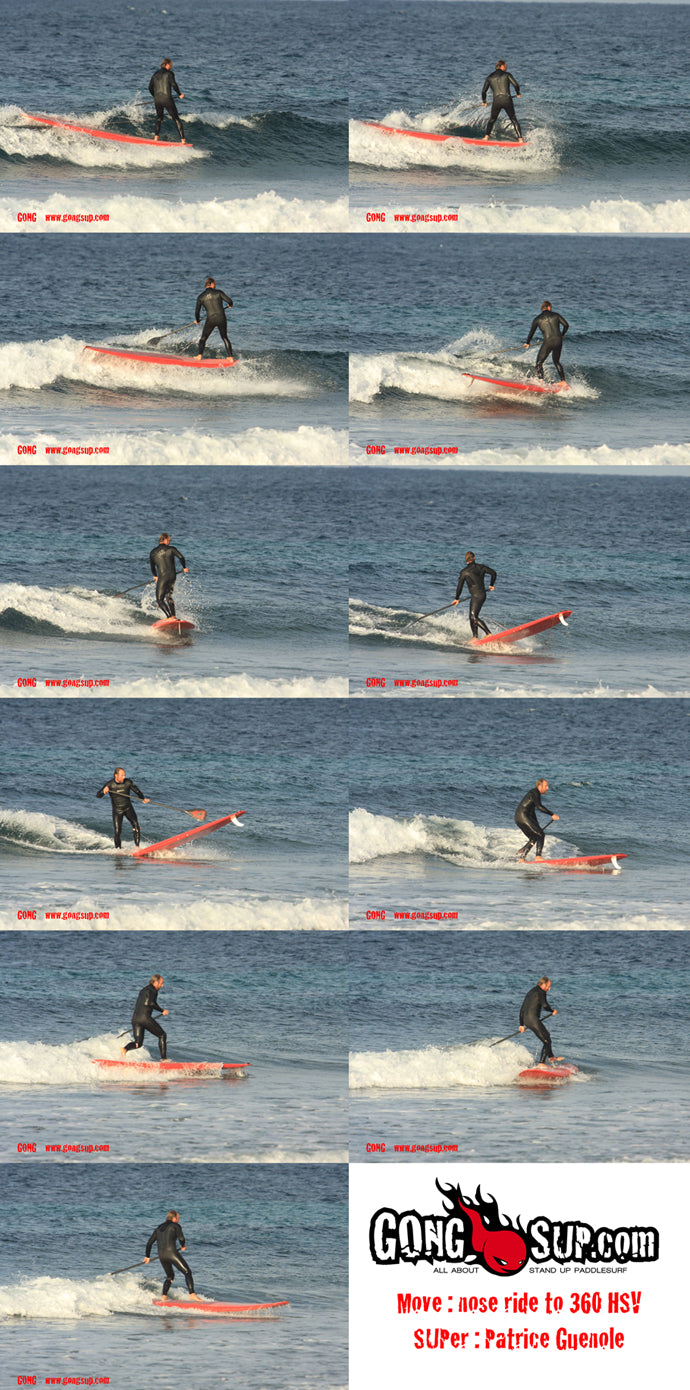 HOW TO : hang five to 360 HSV by l'Ours on a 12' GONG SUP !!!