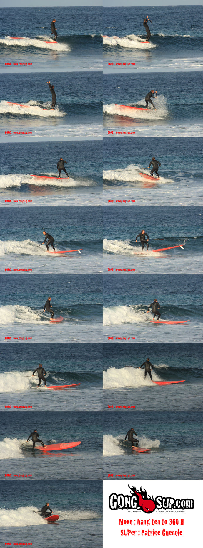 HOW TO : hang ten to 360 Helicopter on a 12' SUP GONG !!!