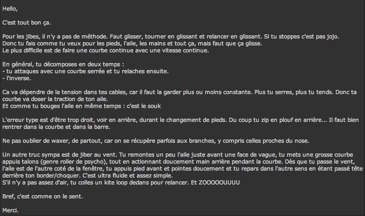 FORUM : how to jibe !!!