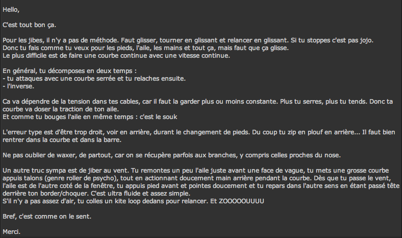 FORUM : how to jibe !!!