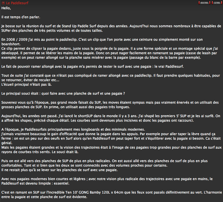 FORUM : Paddlesurf !!!