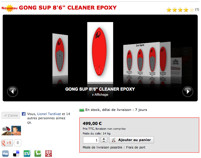 GEAR : Cleaner 8'6 499€ !!!