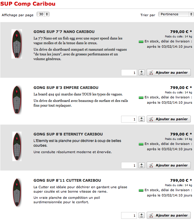 SHOP : new Caribou on line !!!