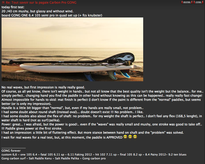 FORUM : Paddle Pro test !!!