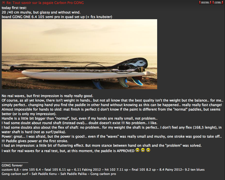 FORUM : Paddle Pro test !!!