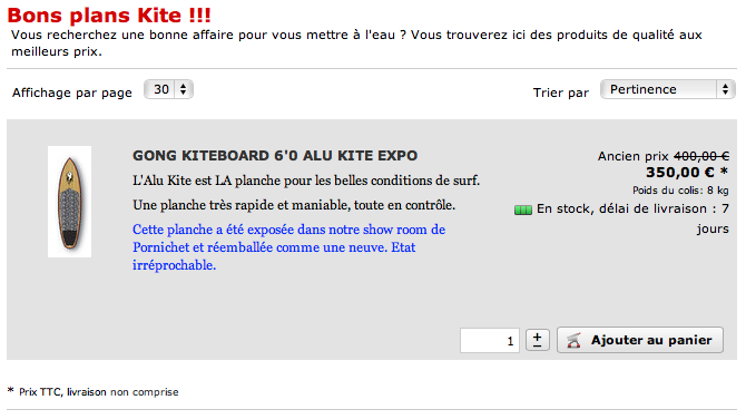 SHOP : bon plan kite on line !!!