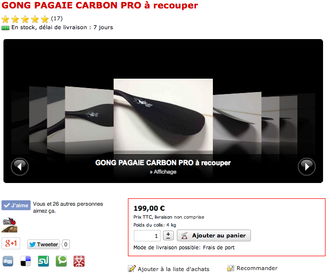 GEAR : Paddle Carbon Pro !!!