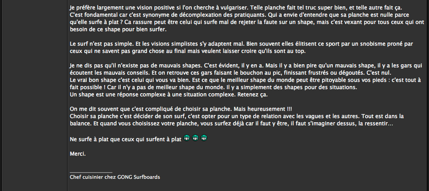 FORUM : surf à plat !!!
