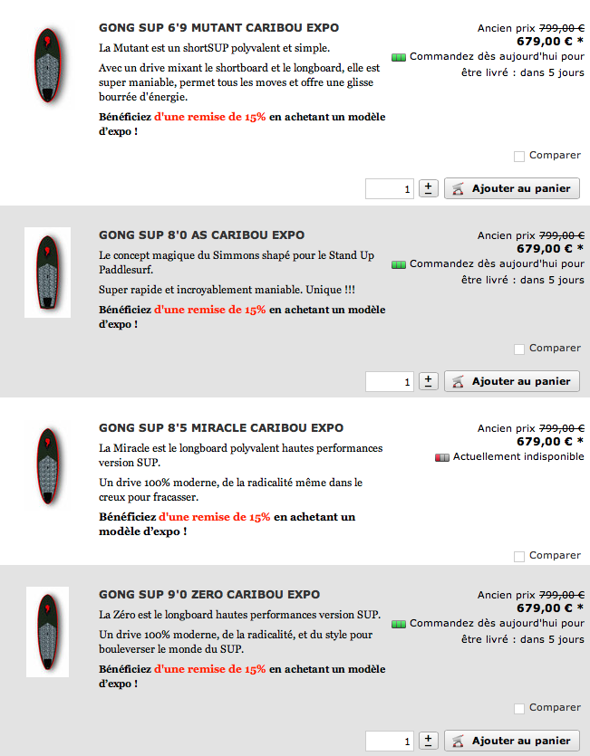 SHOP : bon plan SUP !!!