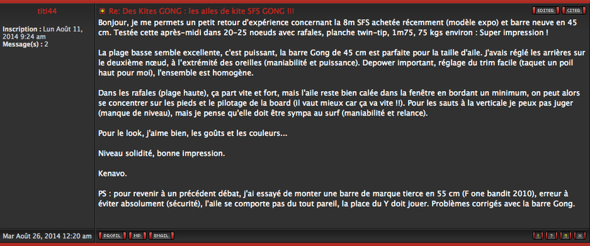 TEST : GONG SFS 8m2 !!!