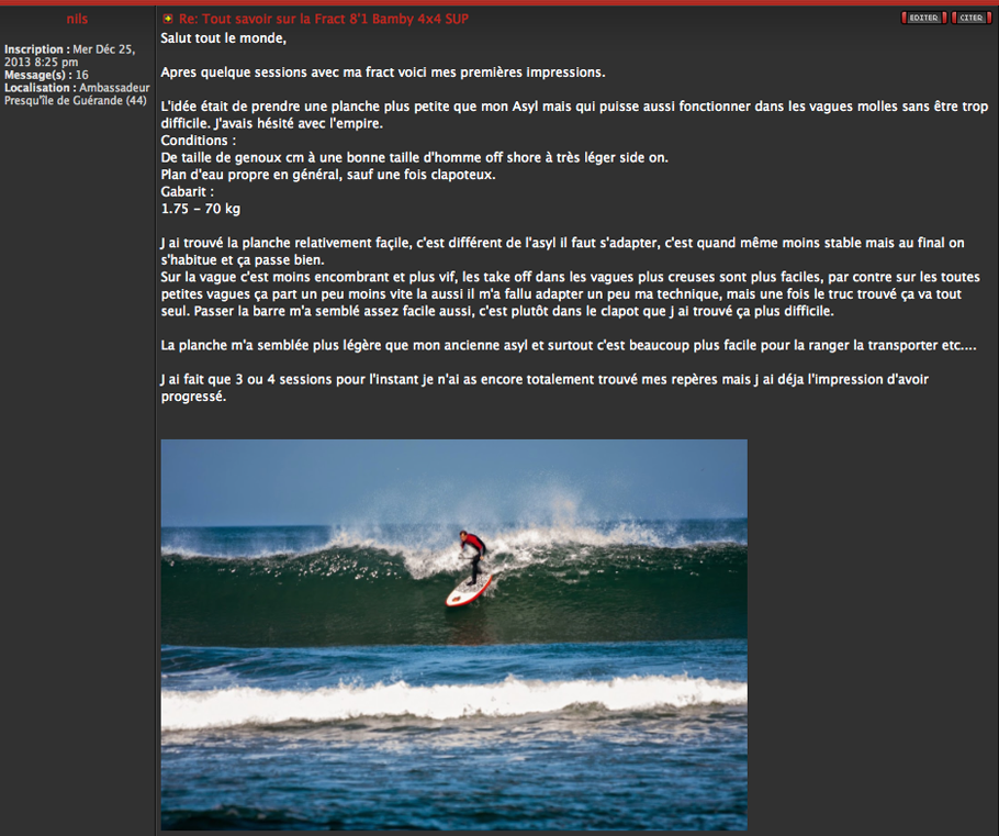 FORUM : Fract 8'1 Bamby SUP !!!