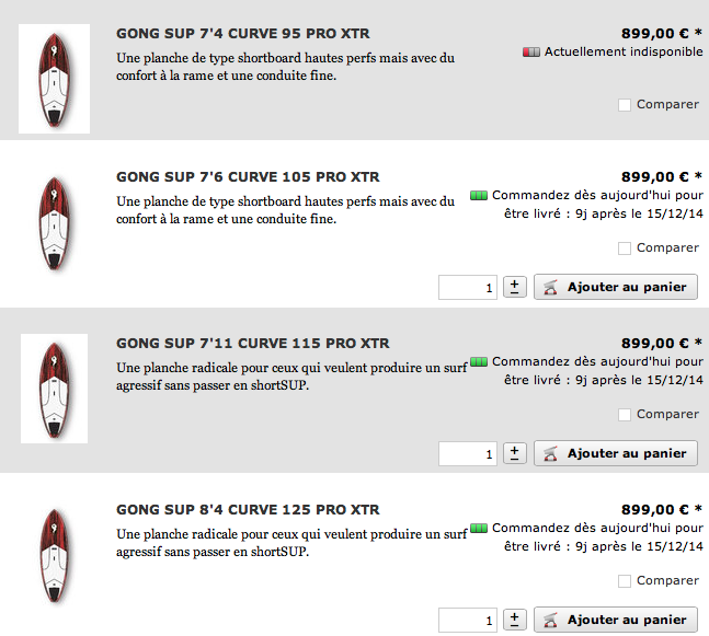 SHOP : new XTR Curve on line !!!