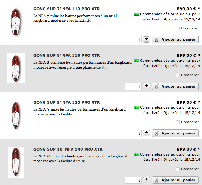 SHOP : new XTR NFA on line !!!