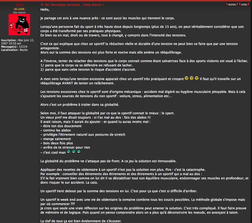 FORUM : stop the pain !!