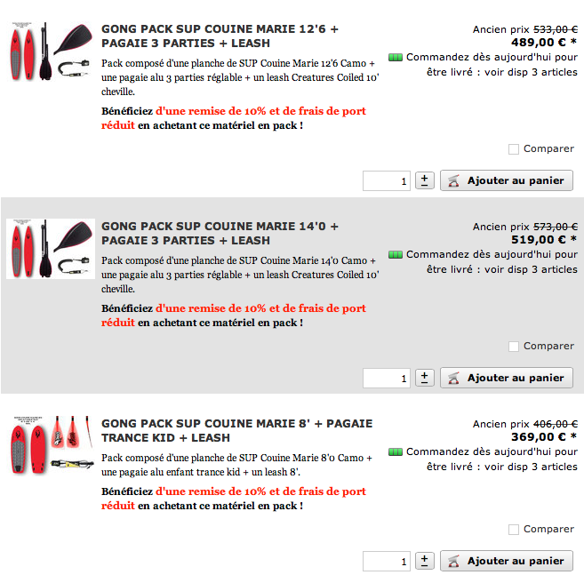 SHOP : great deals on packs !!!