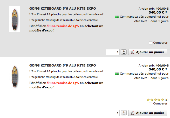 GEAR : bons plans sur les Alu kite !!!