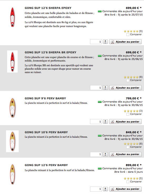 SHOP : cruising SUP !!!