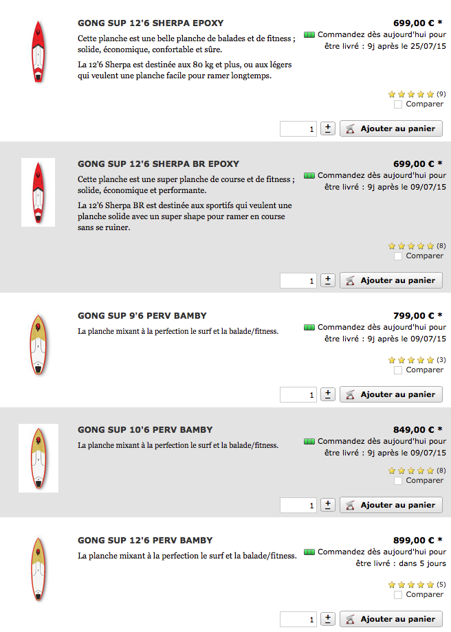 SHOP : cruising SUP !!!