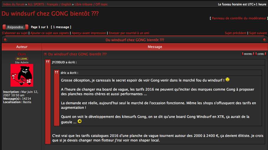 FORUM : rejoignez la force GONG ;-)