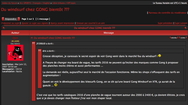 FORUM : rejoignez la force GONG ;-)