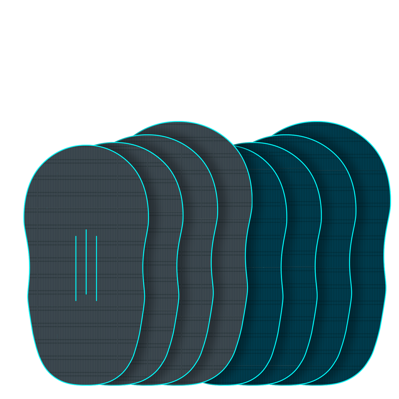 GONG | EVA Wingfoil Ridge Traction Pad Mint Shape