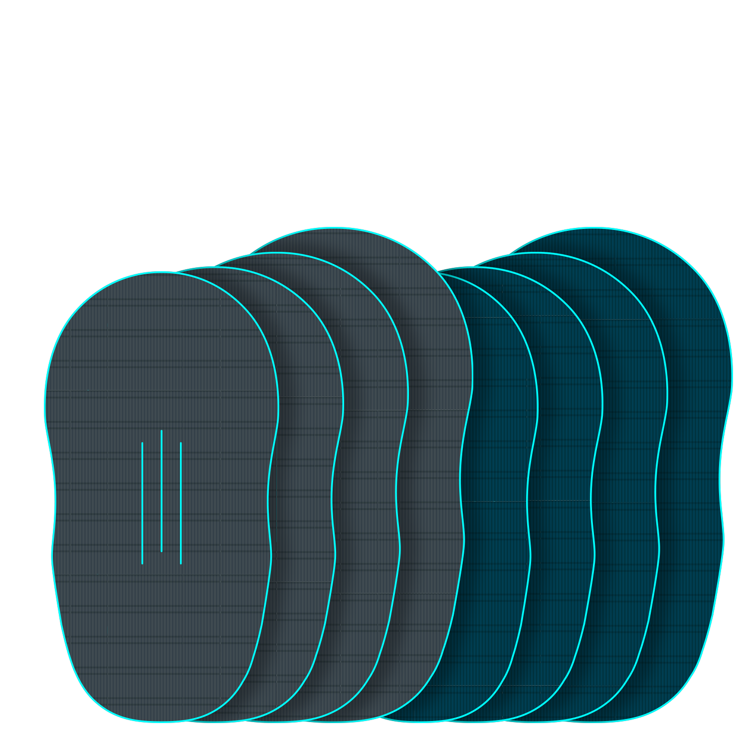 GONG | EVA Wingfoil Ridge Traction Pad Mint Shape