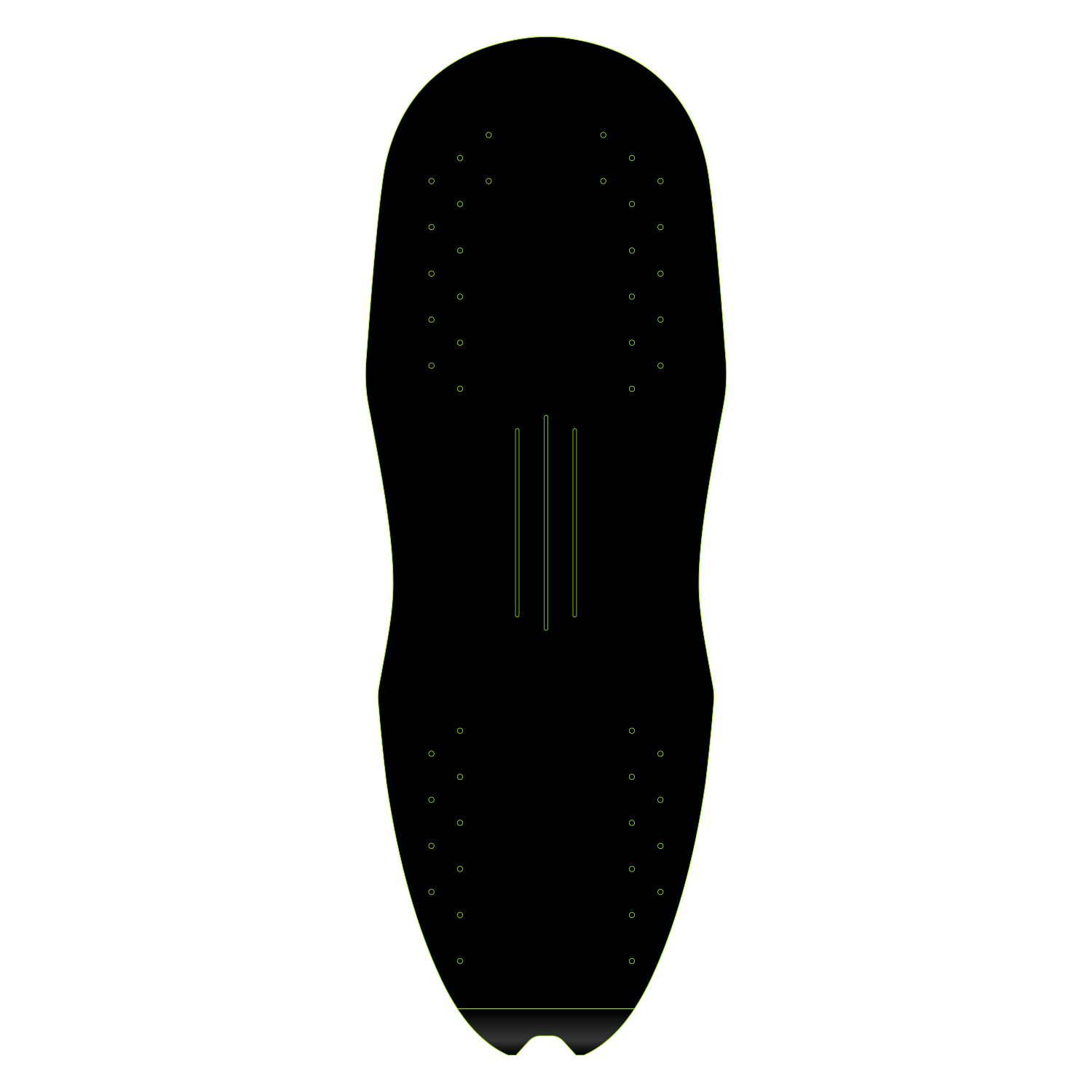 GONG | EVA Surf foil Brushed Pad Shape Lemon
