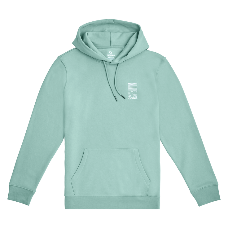 Sweat À Capuche Graphic Swell Unisexe en Coton Biologique - XL GREEN SAGE/WHITE Second Rate 12038
