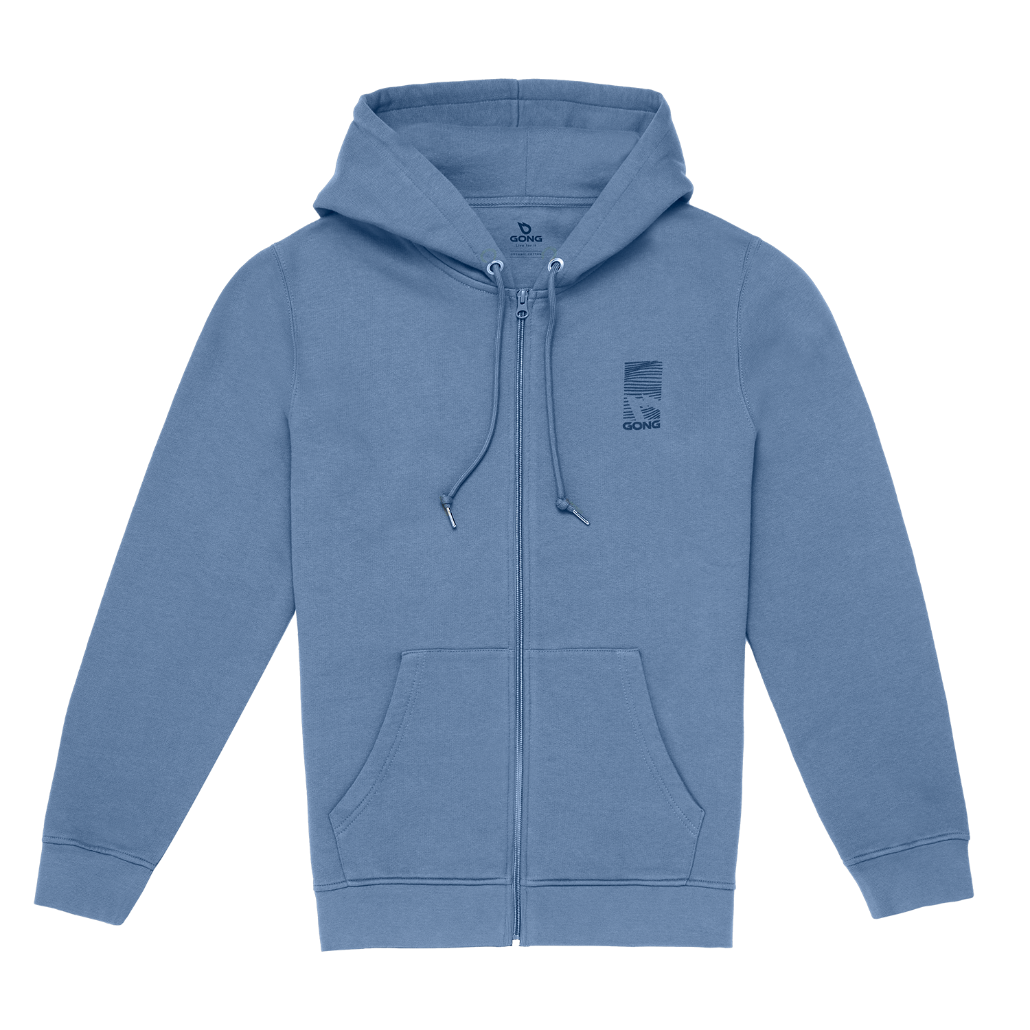 GONG | Unisex Graphic Swell Zip-Up Hoodie