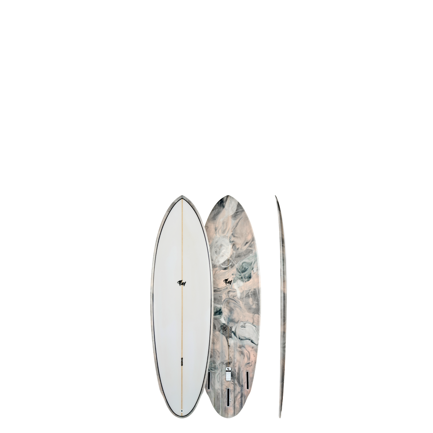 GONG | Factory Surf Fury PU 5'9 Pink Black & Grey