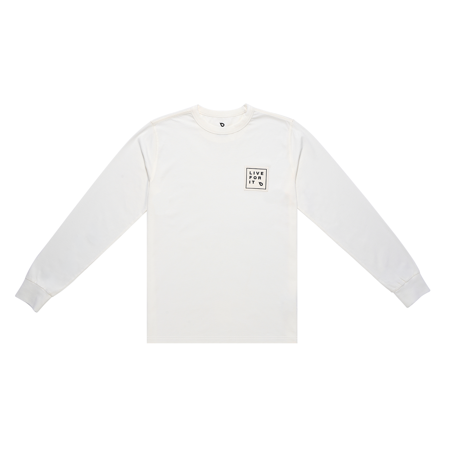 GONG | T-Shirt Manches Longues Live For It Patch Unisexe Coton Biologique