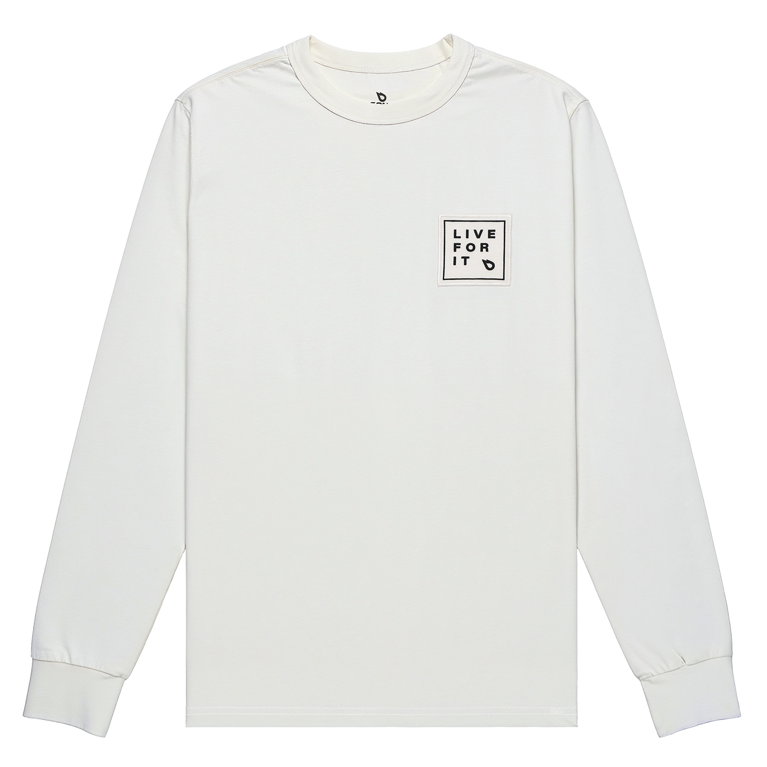 GONG | Long Sleeve T-Shirt Live For It Patch Unisex Organic Cotton
