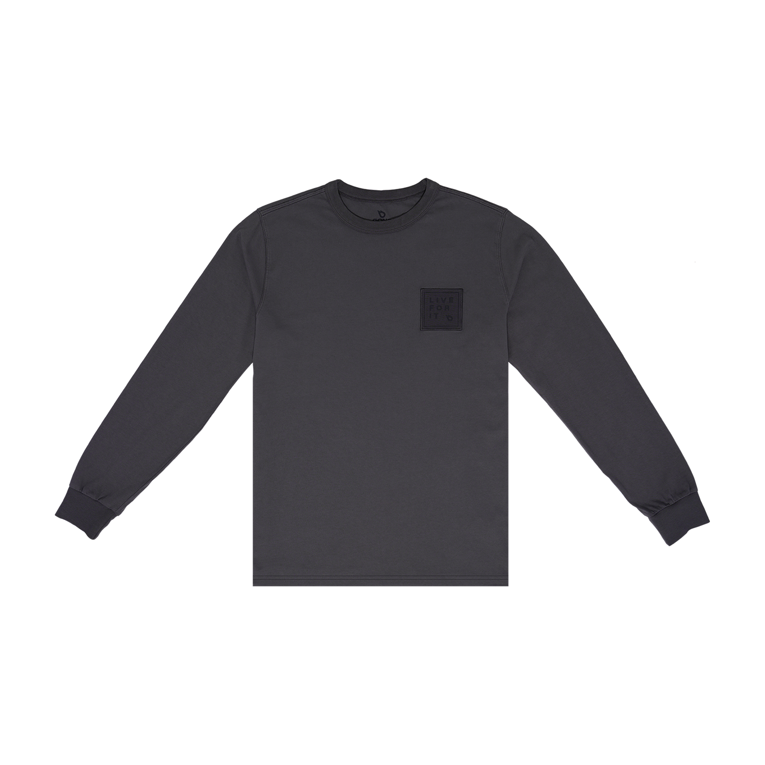 GONG | T-Shirt Manches Longues Live For It Patch Unisexe Coton Biologique