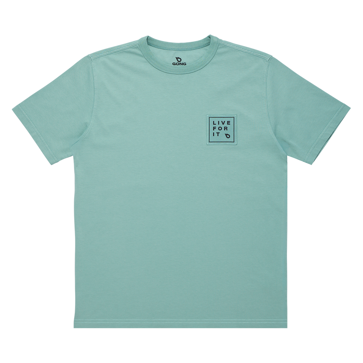 GONG | T-Shirt Live For It Patch Unisexe Coton Biologique