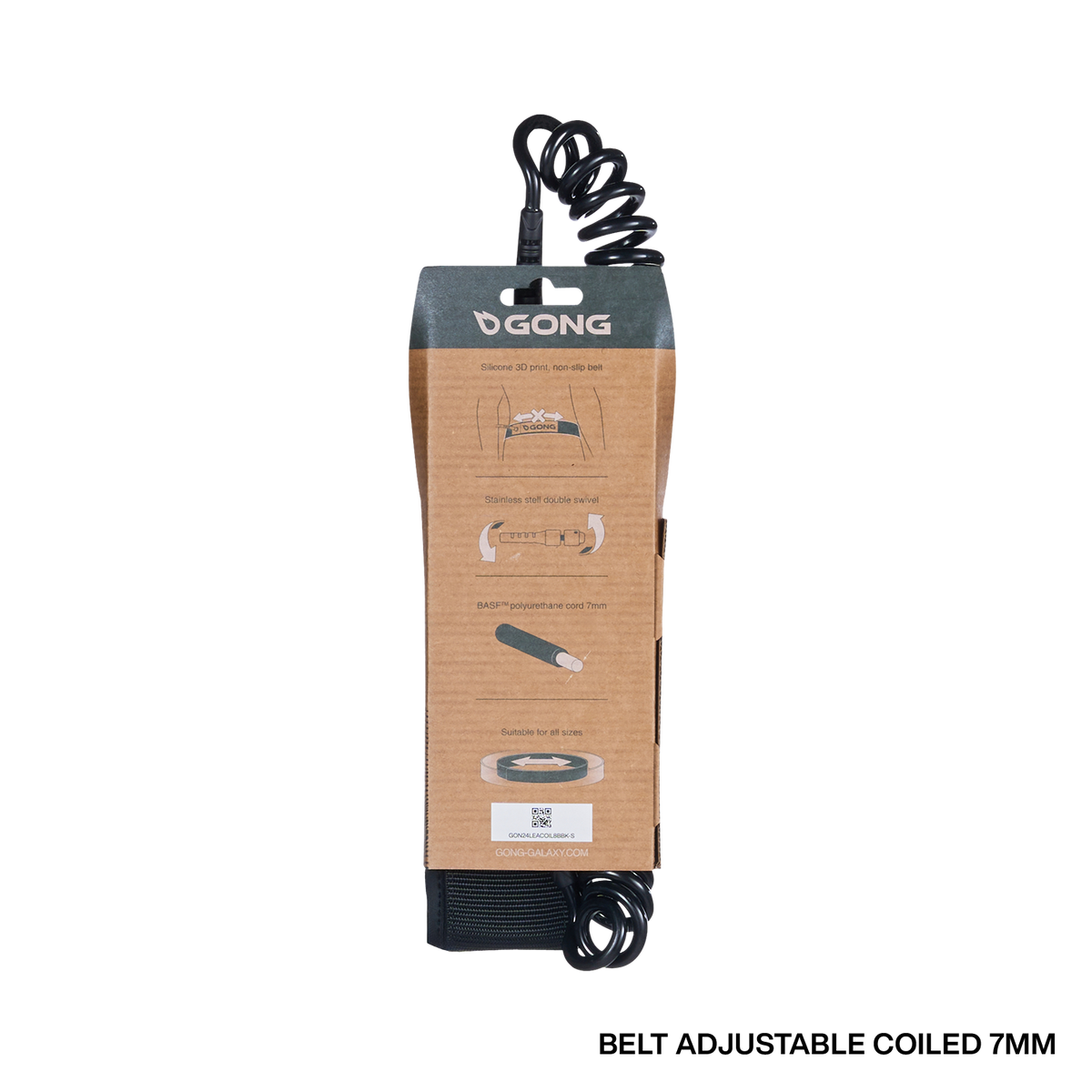 GONG | Foil Leash Belt Adjustable Coiled - 7mm