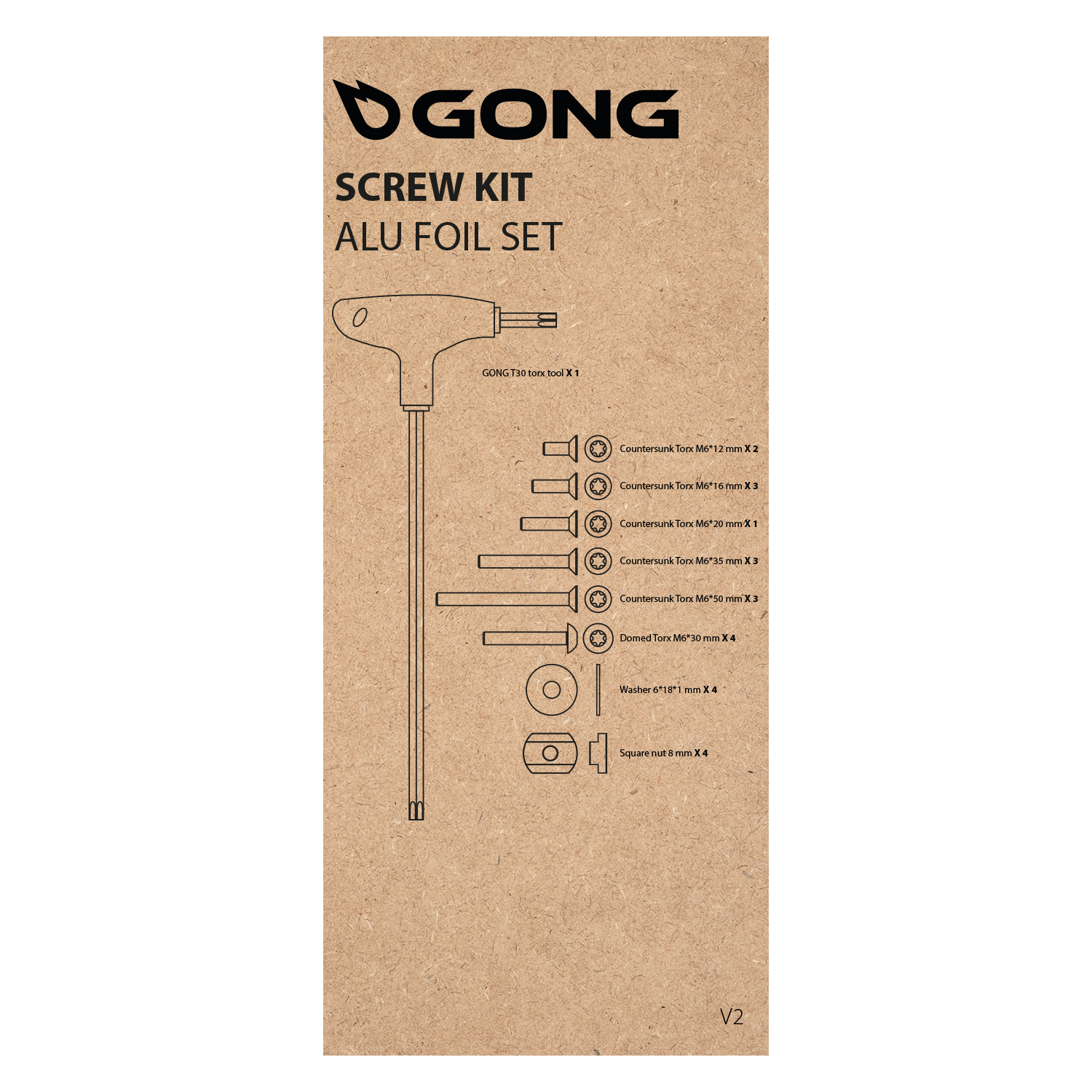 GONG | Complete Screw Kit Alu Foil V2