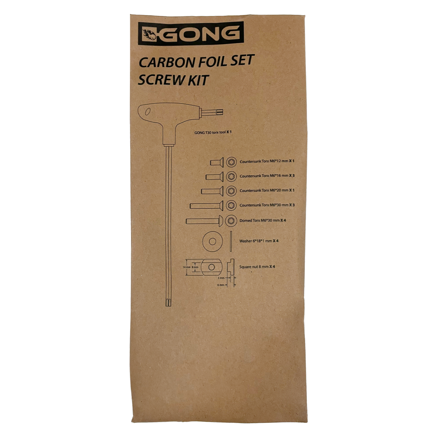 GONG | V2 Carbon Foil Screw Kit