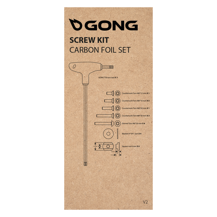 GONG | Complete Screw Kit Carbon Foil V2