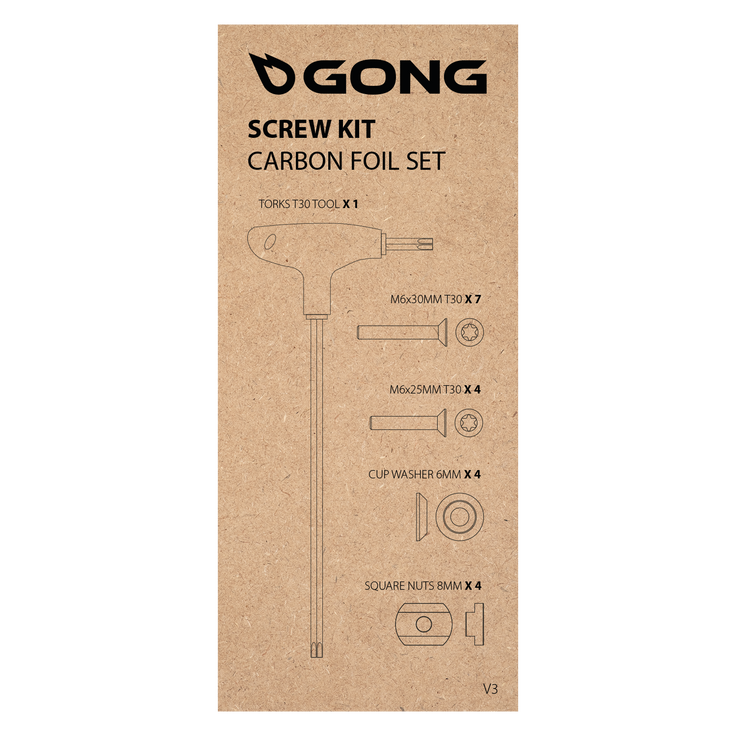 GONG | Complete Screw Kit Carbon Foil V3