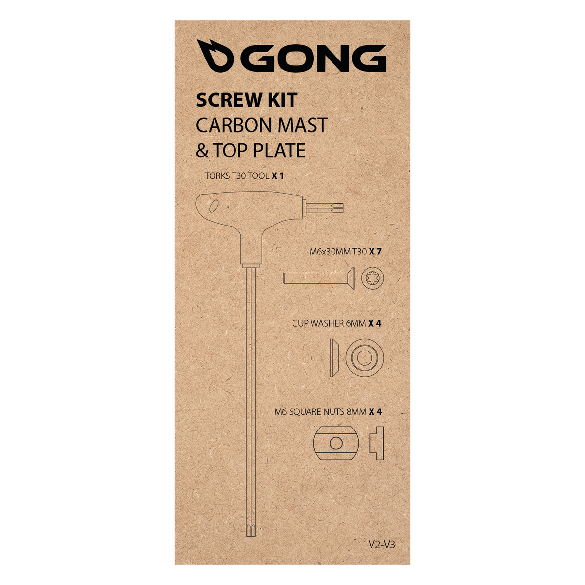 GONG | Screw Kit Carbon Mast Top Plate V2/V3