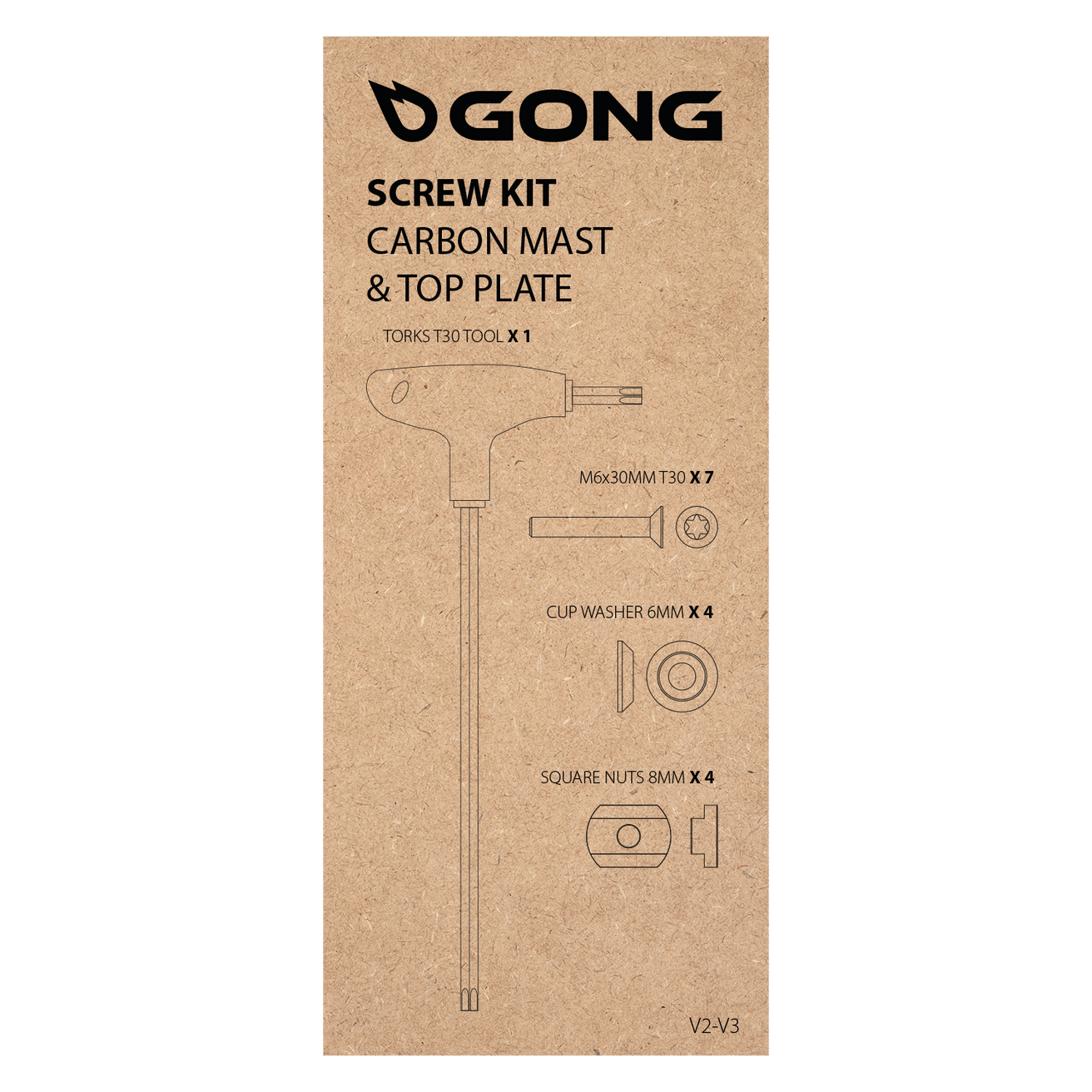 GONG | Screw Kit Carbon Mast Top Plate V2/V3