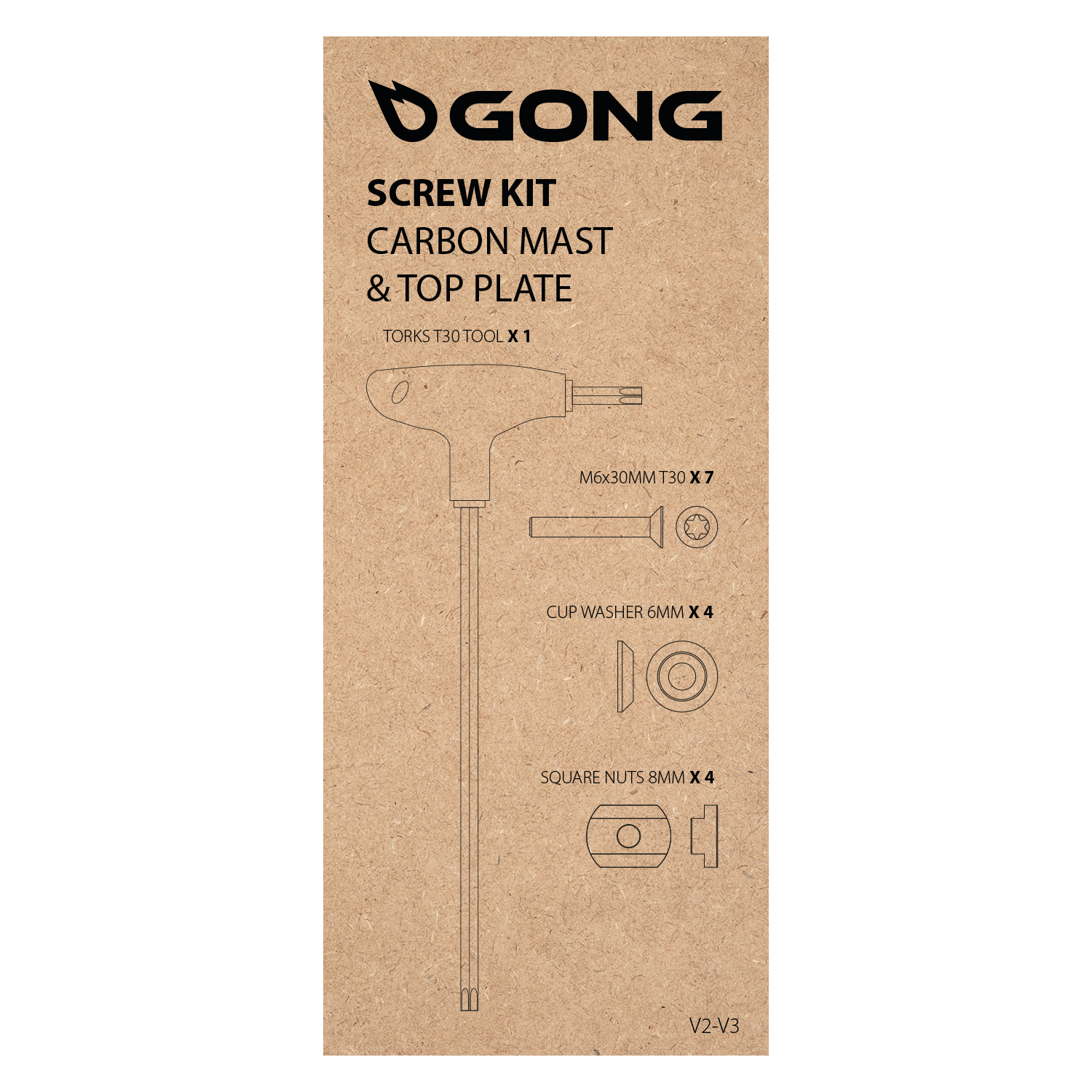 GONG | Screw Kit Carbon Mast Top Plate V2/V3