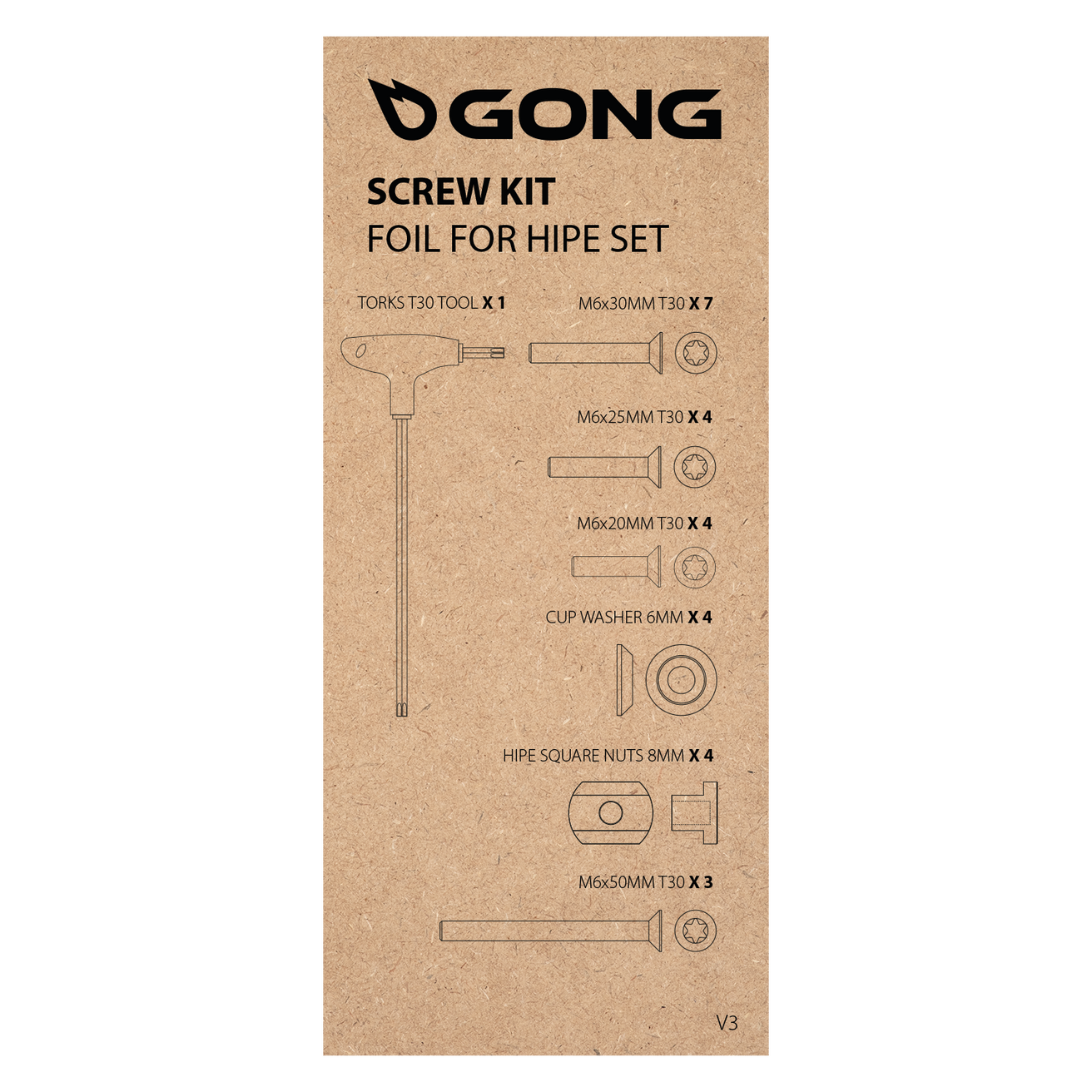 GONG | Complete Screw Kit HIPE Foil