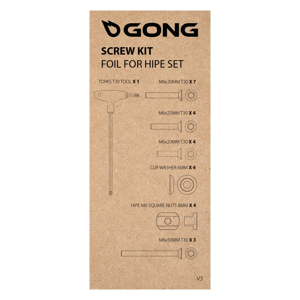 GONG | Complete Screw Kit HIPE Foil V3