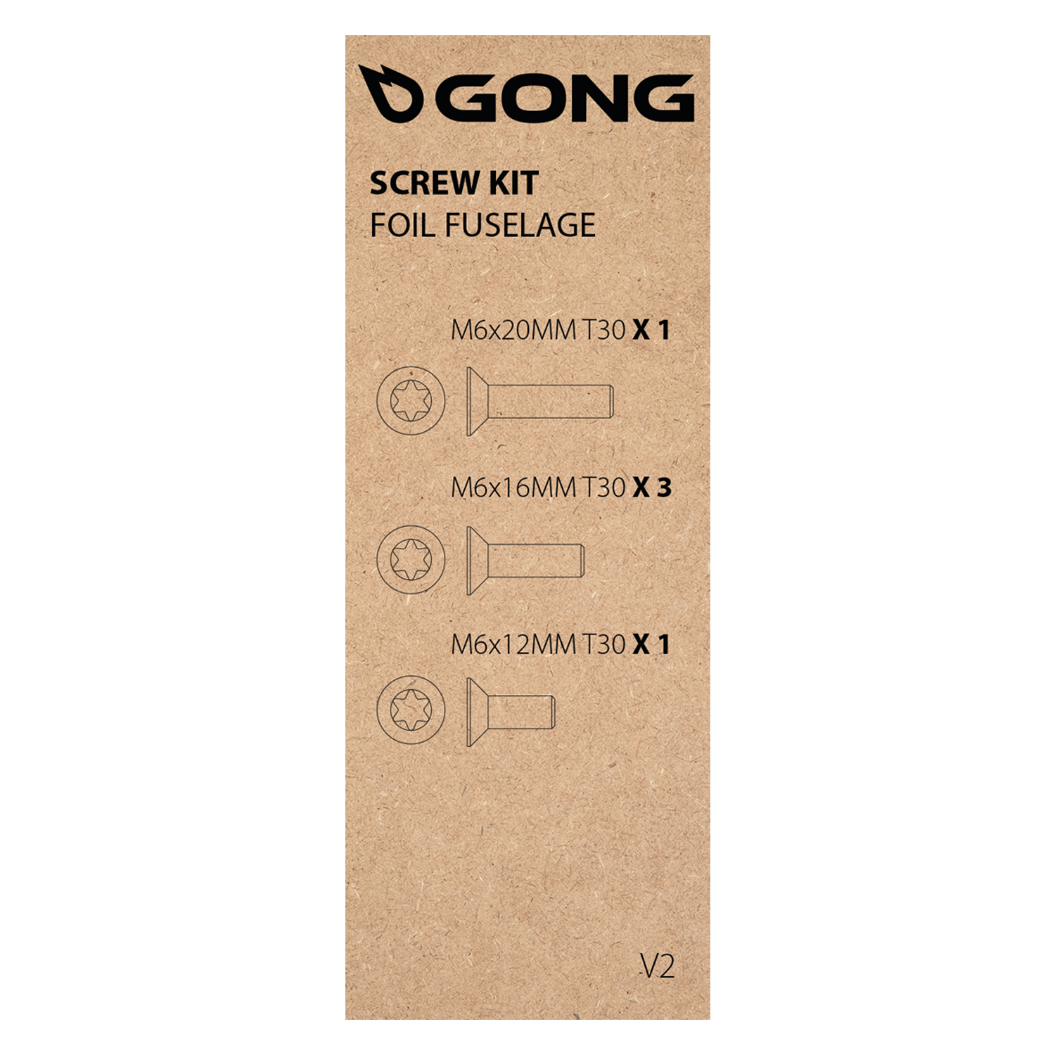 GONG | Screw Kit Front Wing and Stab V2