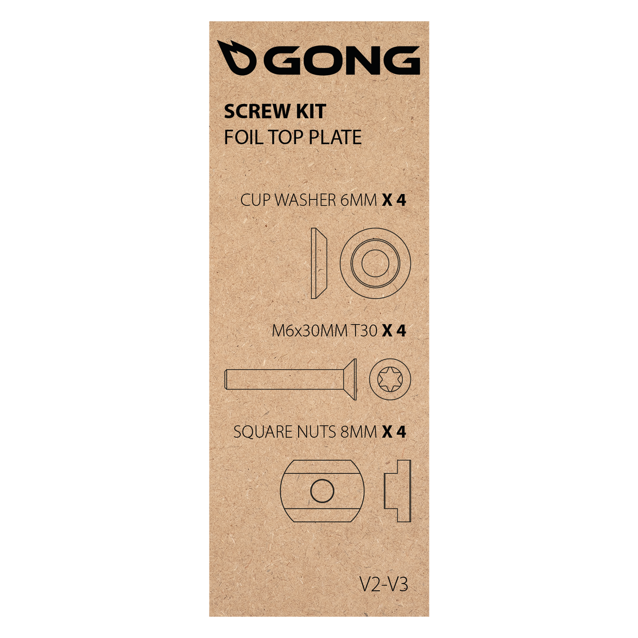 GONG | Screw Kit Top Plate V2/V3