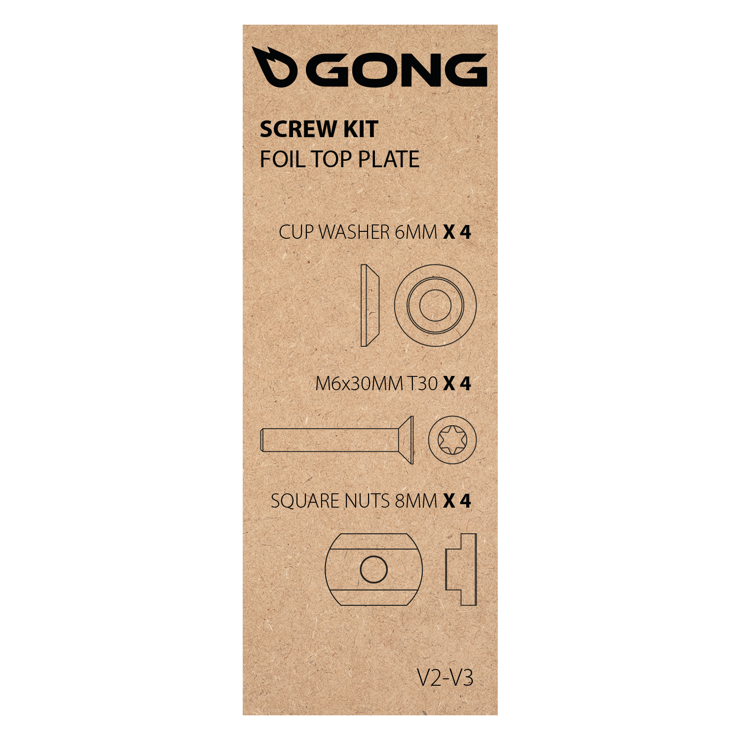 GONG | Screw Kit Top Plate V2/V3