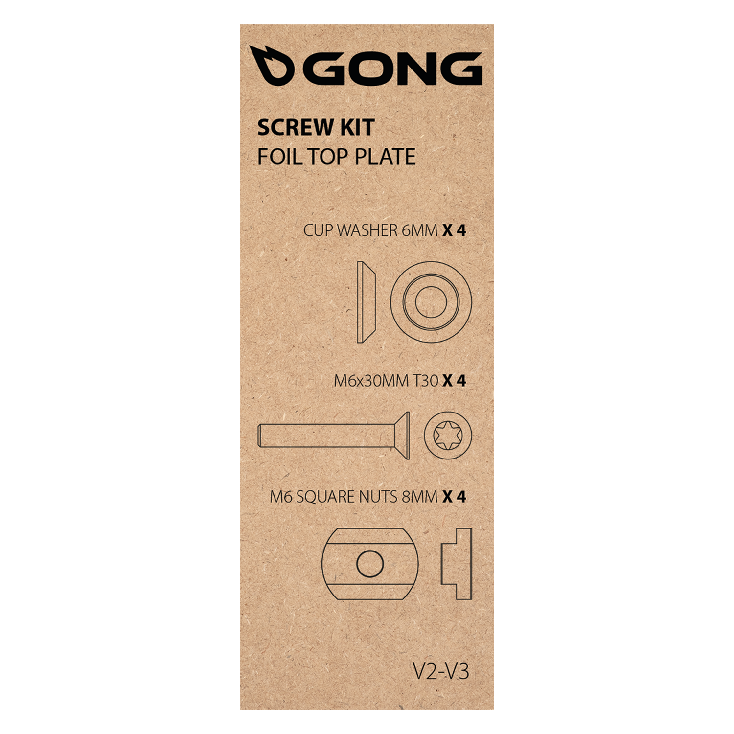 GONG | Screw Kit Top Plate V2/V3
